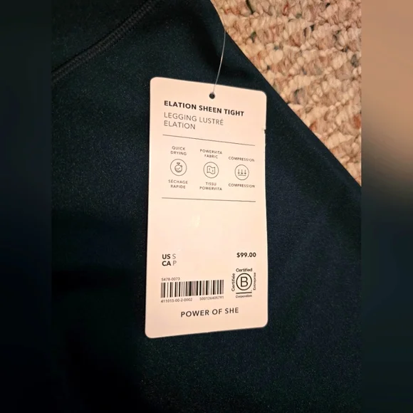 NWT Athleta Elation Sheen Leggings - Picture 3 of 7